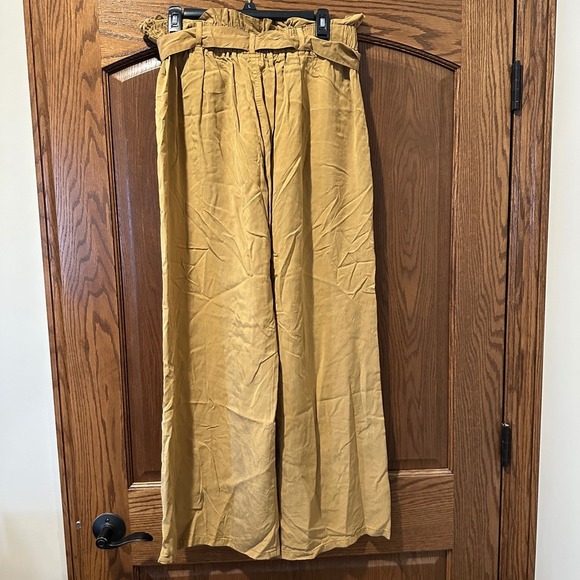 Thread & Supply Womens Wide Leg Paperbag Waist Pants Palazzo XL Pecan - Picture 4 of 5
